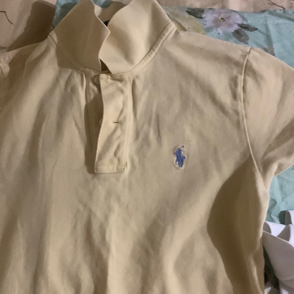 Pale yellow skinny Ralph Lauren polo sz m